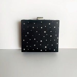 Formal Clutch Purse Bag Black Square